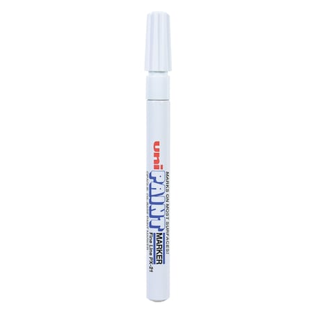 Uni-Paint Permanent Marker, Fine Bullet Tip, White 63713